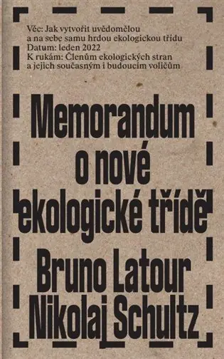 Memorandum o nové ekologické třídě Autentický