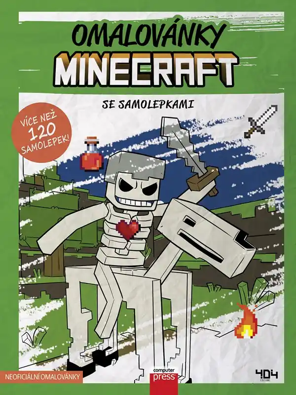 Dokud Zásoby Vydrží Omalovánky Minecraft se samolepkami