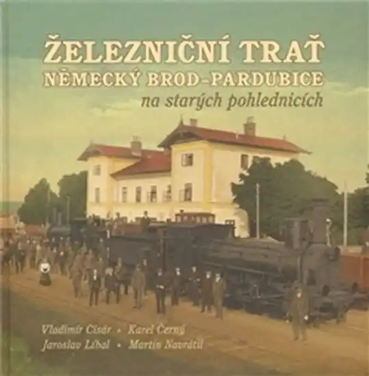 Železniční trať Německý Brod - Pardubice na starých pohlednicích Novinka