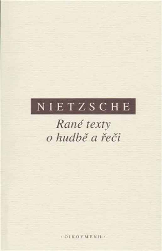 Tovární Cena Rané texty o hudbě a řeči
