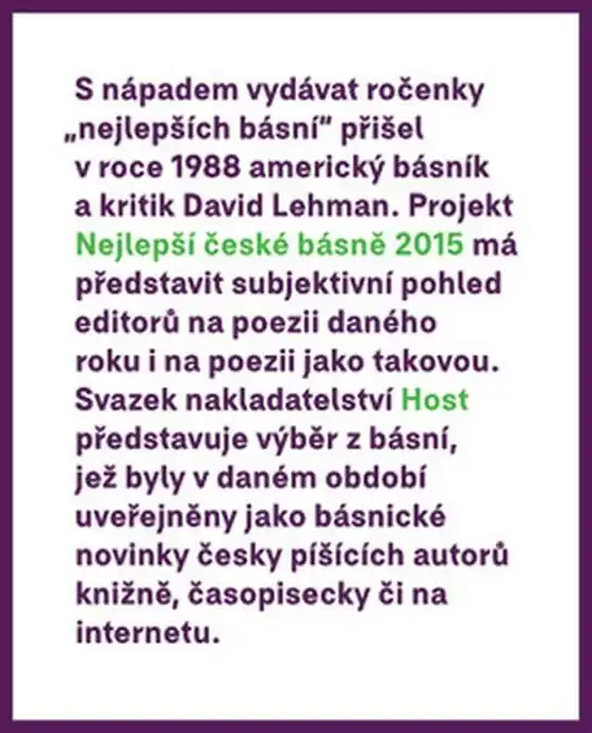 Nejlepší české básně 2015 Časově Omezené