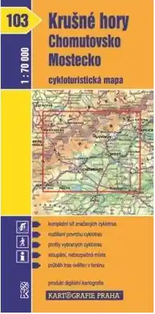 1: 70T(103)-Krušné hory, Chomutovsko (cyklomapa) Cenová Bomba