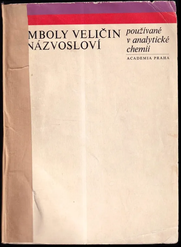 Zlevněný Symboly veličin a názvosloví používané v analytické chemii