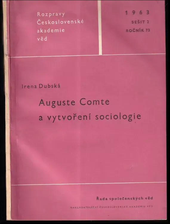 Sleva Auguste Comte a vytvoření sociologie