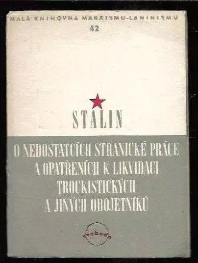 O nedostatcích stranické práce a opatřeních k likvidaci trockistických a jiných obojetníků Originální